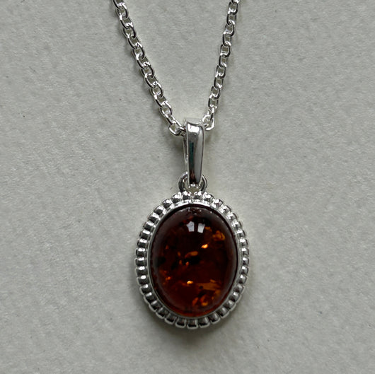 Baltic Amber Pendant and chain.