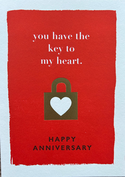 SINGLE CARD - Anniversary, Key to my Heart.