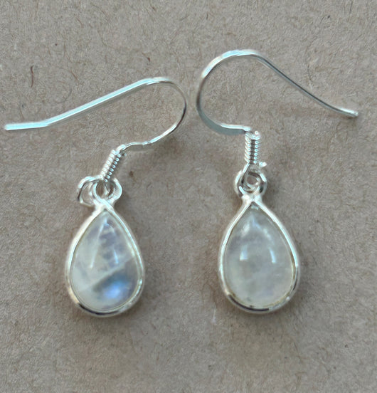 Rainbow Moonstone Drop Earrings