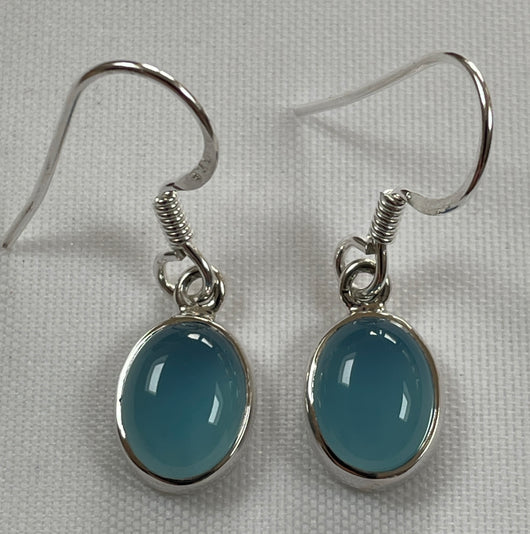 Blue Chalcedony Drop Earrings