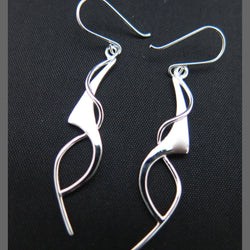 Sterling Silver 'Art Nouveau' Earrings.