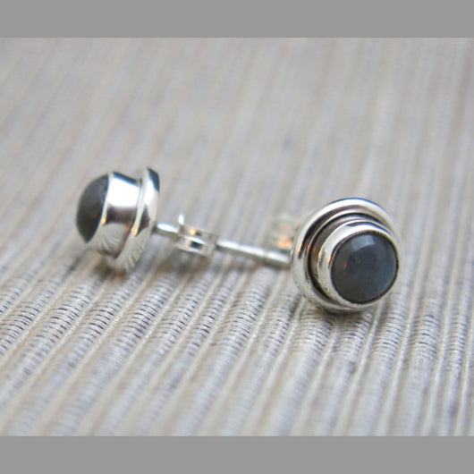 Sterling Silver and Labradorite Stud Earrings
