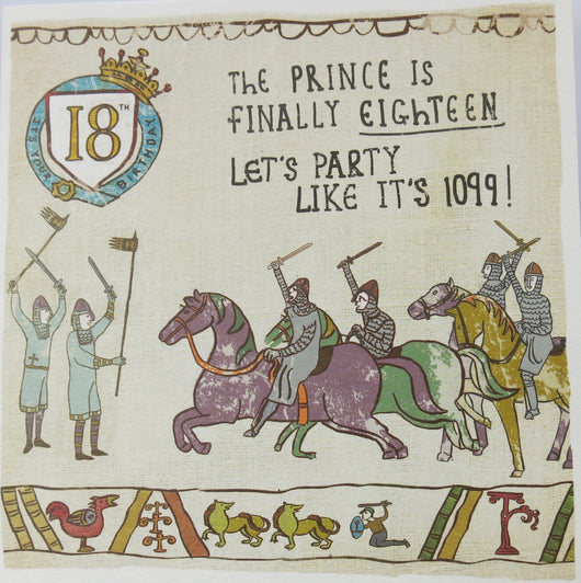SINGLE CARD. 18th Birthday.
