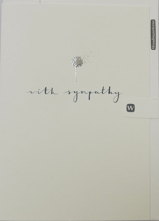 SINGLE CARD. With Sympathy