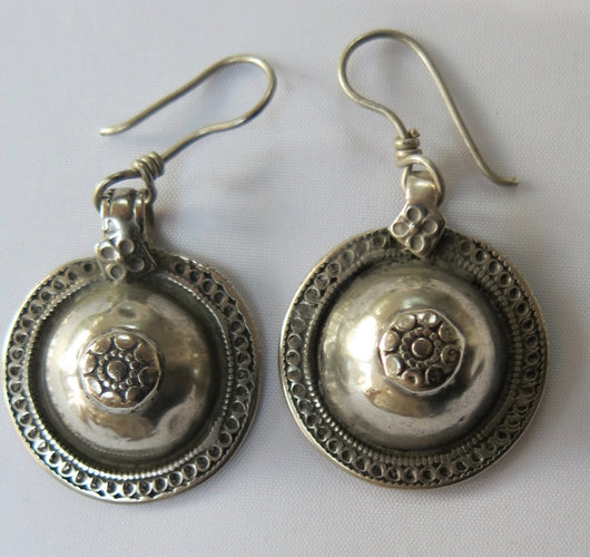Indian disc drop earrings