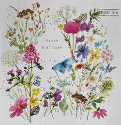 SINGLE CARD- Floral Birthday Card