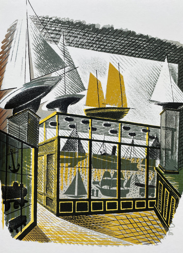 Eric Ravilious Shopping SINGLE CARD - “Inside a Model Shop”, Eric Ravilious – The Osokozi Gallery
