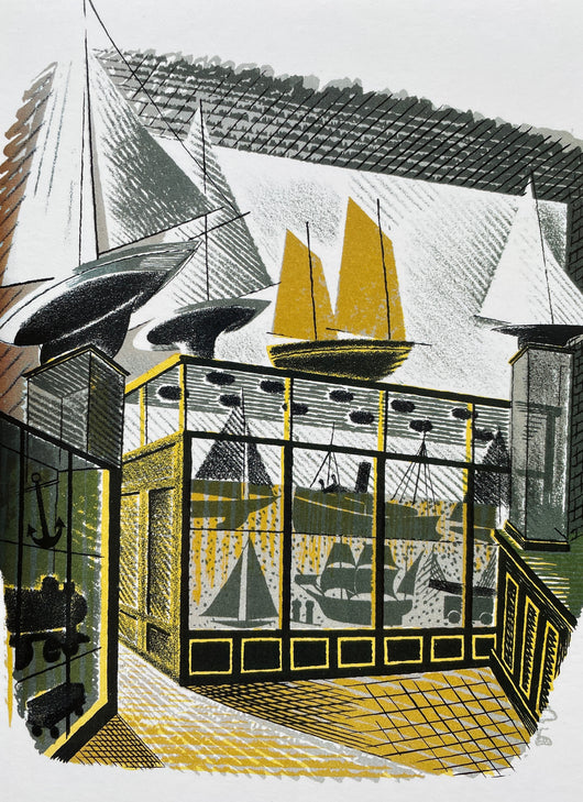 SINGLE CARD - “Inside a Model Shop”, Eric Ravilious