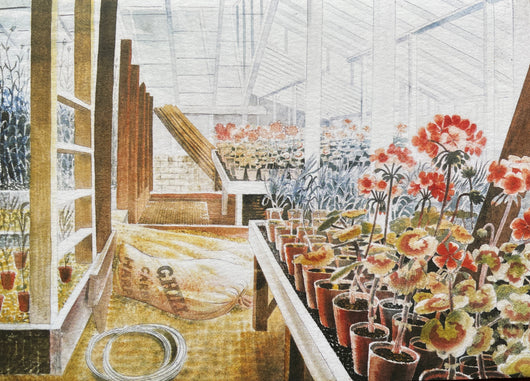 SINGLE CARD - “Geraniums and Carnations, 1938”, Eric Ravilious