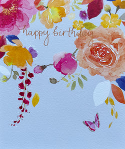 SINGLE CARD - Floral Birthday