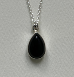 Black Onyx Pendant and Chain.