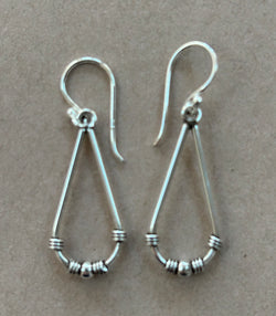 Sterling Silver Drop Earrings.