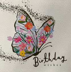SINGLE CARD - Butterfly Birthday Wishes
