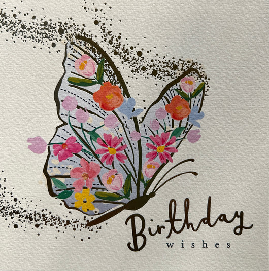 SINGLE CARD - Butterfly Birthday Wishes
