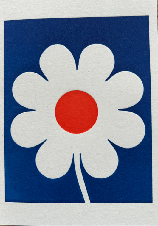 SINGLE CARD - Small Letterpress Flower