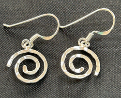Small Spiral Silver Earrings