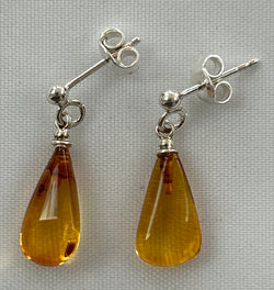 Amber Droplet Earrings