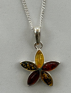 Baltic Amber Flower Pendant