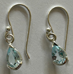 Blue Topaz Drop Earrings