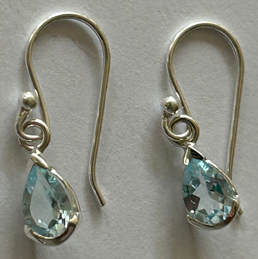 Blue Topaz Drop Earrings
