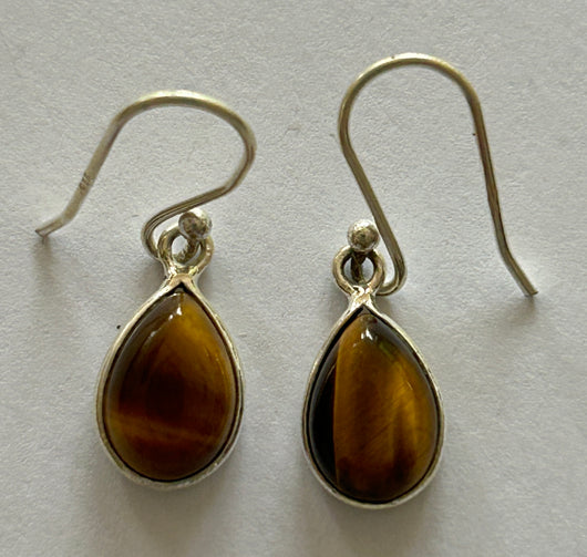 Tiger's Eye Drop Earrings