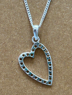 Open Heart Silver Pendant
