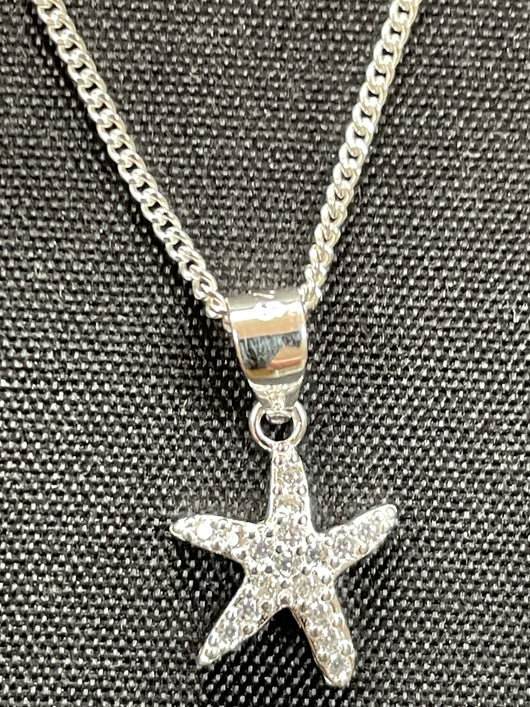 Starfish Cubic Zirconia Pendant