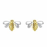 Gold plated Bee stud earrings