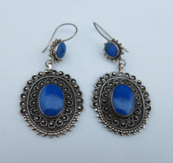 Afghan lapis lazuli drop earrings