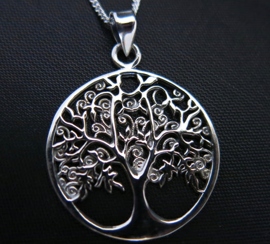 Tree of Life silver pendant and chain
