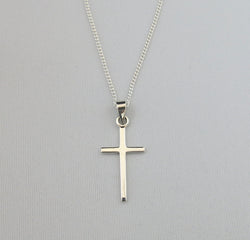 Silver Cross pendant and chain