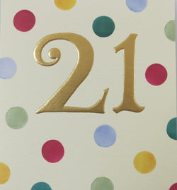 SINGLE CARD. 21st Birthday card.