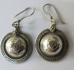 Indian disc drop earrings