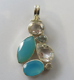 Multi semi-precious stone Pendant