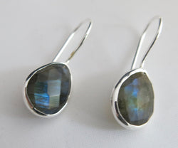 Labradorite Tear Drop Earrings