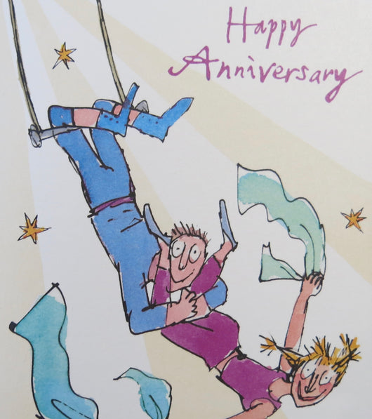 SINGLE CARD -  Happy Anniversary, Quentin Blake