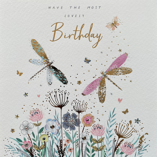 SINGLE CARD - Birthday Dragonflies