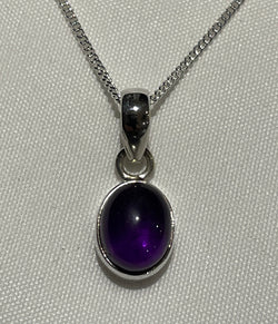Small Amethyst Pendant with chain