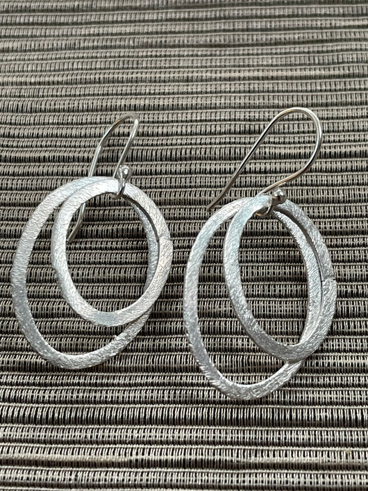 Double Oval Drop Earrings